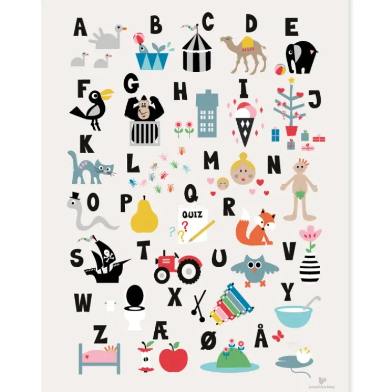 ABC plakat, 30 x 40 cm