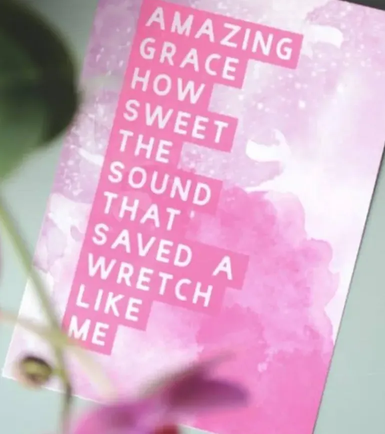 A5 Kort: Amazing Grace