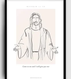 A3 Plakat: Come to me and I will give you rest
