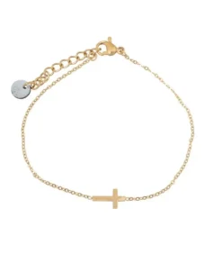 Armbånd med kors, guldbelagt