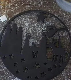 Bordskåner, Julekrybbe, sort metal