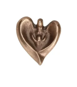 Bronze figur Hjerte Engel med barn i favn