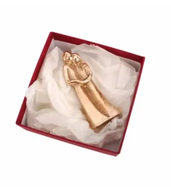 Bronzefigur, Par; Sammen på vej, 9 cm i æske