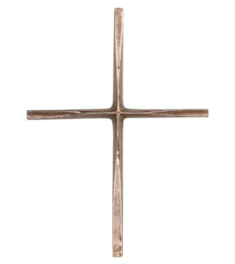 Bronzekors til væg, 25 cm