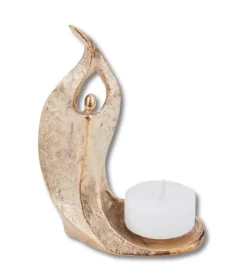 Bronzeskulptur, Engel med fyrfadsstage