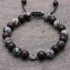 By Gabay, Armbånd m. halvædelsten og kors, 17-18 cm