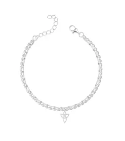By Gabay, Skytsengel armbånd m. dobbeltkæde sølv, str M/L