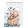 Dobbeltkort med kuvert, Noas ark med børn