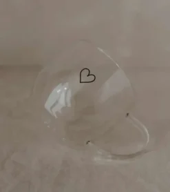 Dobbeltvægget glas med hjerte