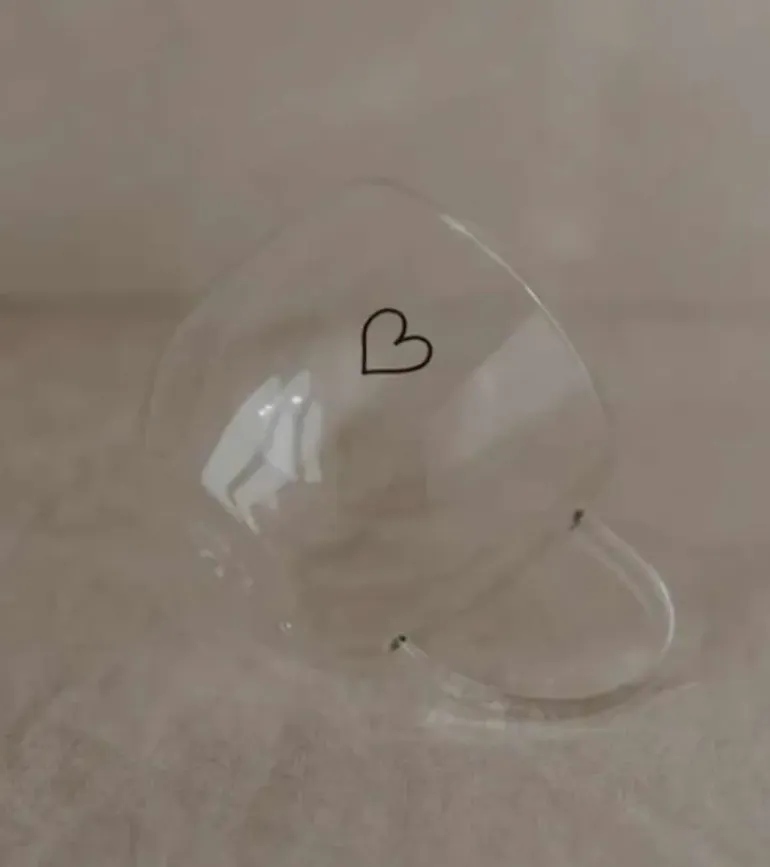 Dobbeltvægget glas med hjerte