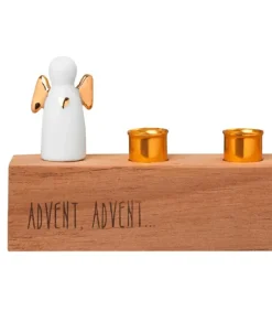 Engel adventsstage, guld til juletræslys