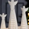 Engel med LED lys, 26 cm