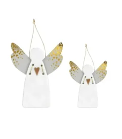 Engel ophæng porcelæn, Guld LILLE