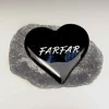 Farfar, Sort Glashjerte På Granitsten