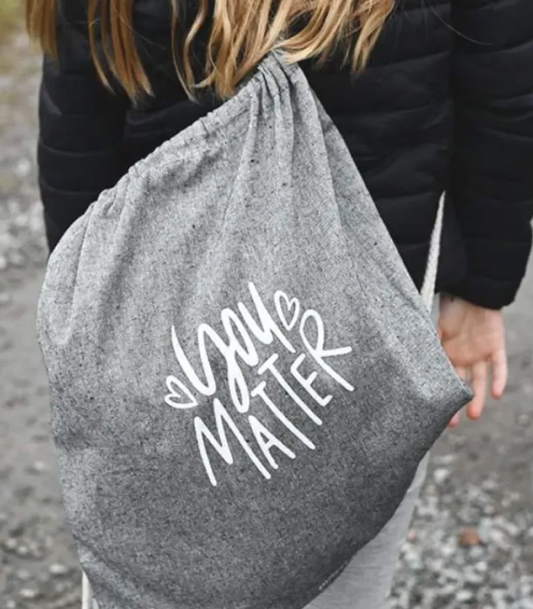 Gymnastiktaske i genbrugsbomuld: You Matter