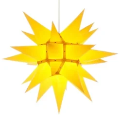 Herrnhuter Stjerne, Gul, papir, 40 cm