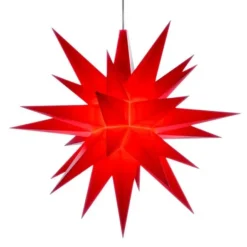 Herrnhuter Stjerne, Rød, Plast, 13 cm LED