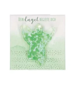 Hånd glas engel, grøn