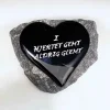 I hjertet gemt aldrig glemt, Sort Glashjerte På Granitsten