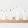 Julekrybbe i hvidt porcelæn