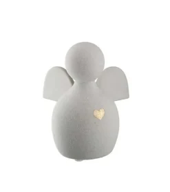 Keramik Engel, Grå, 14 cm
