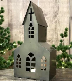 Kirke i metal, 35 cm