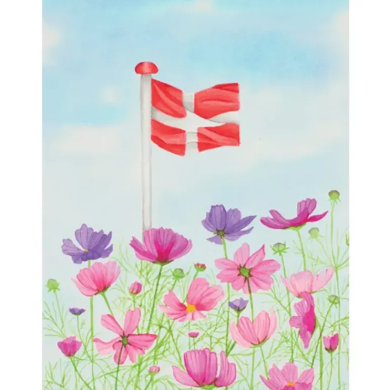 Kort med flag, A6 dobbeltkort