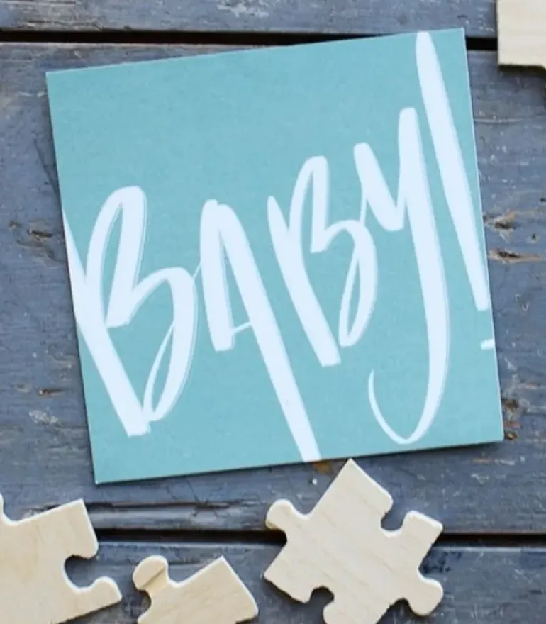 Kvadratisk Postkort: BABY