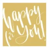 Kvadratisk Postkort: Happy for you!