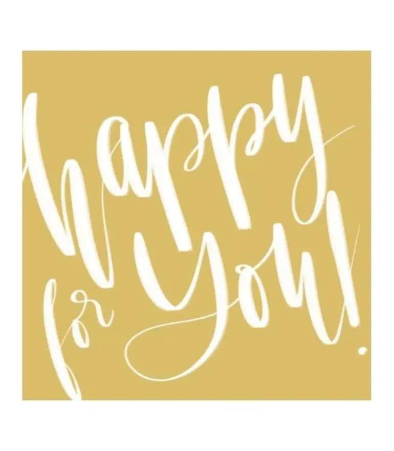 Kvadratisk Postkort: Happy for you!