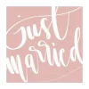 Kvadratisk Postkort: Just married