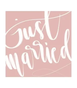 Kvadratisk Postkort: Just married
