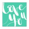 Kvadratisk Postkort: Love you