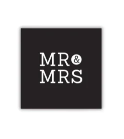 Kvadratisk Postkort: Mr & Mrs