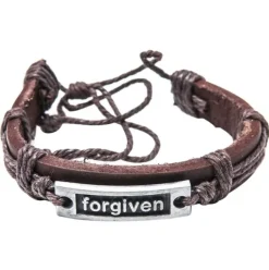 Læder armbånd – “Forgiven”