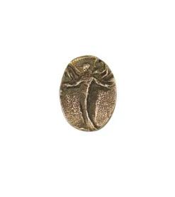 Lille engel lommeamulet i bronze