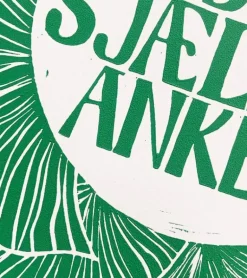 Linoleumstryk: Håb Er Sjælens Anker, A3 Plakat, Grøn