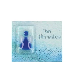 Lomme-kramme-engel i glas, Blå