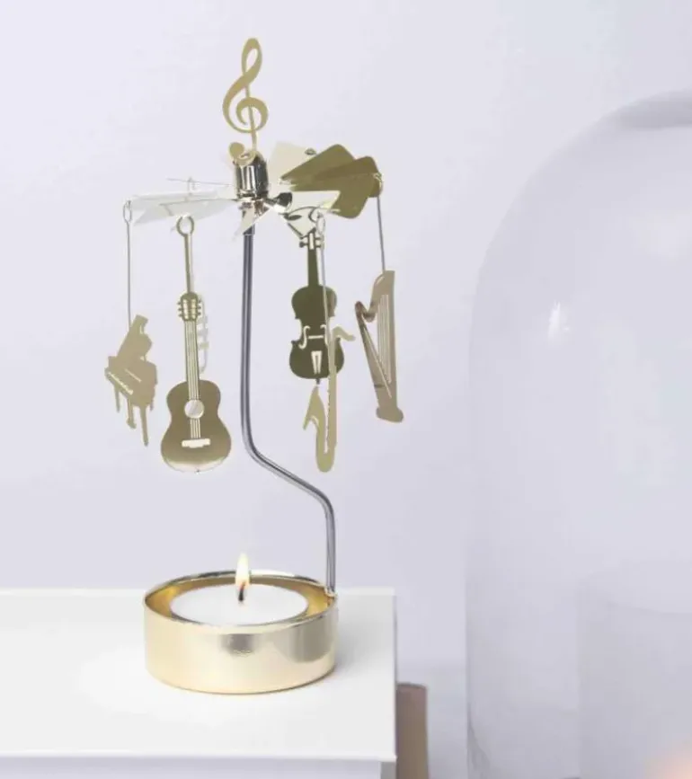Lysspil med musikinstrumenter, guld