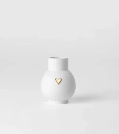 Mini-Kuglevase Guld Hjerte, 9 cm