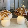 Mushroom glaslampe LED, Cognac, Stor