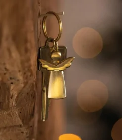 Nøglering Engel i messing