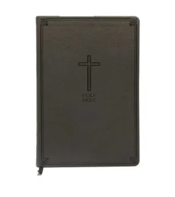 NKJV, Value Thinline Bible, Charcoal Leathersoft