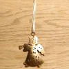 Ophæng, Engel guld med trompet, 8 cm