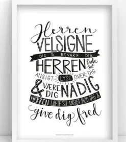Plakat: Herren Velsigne dig, A3