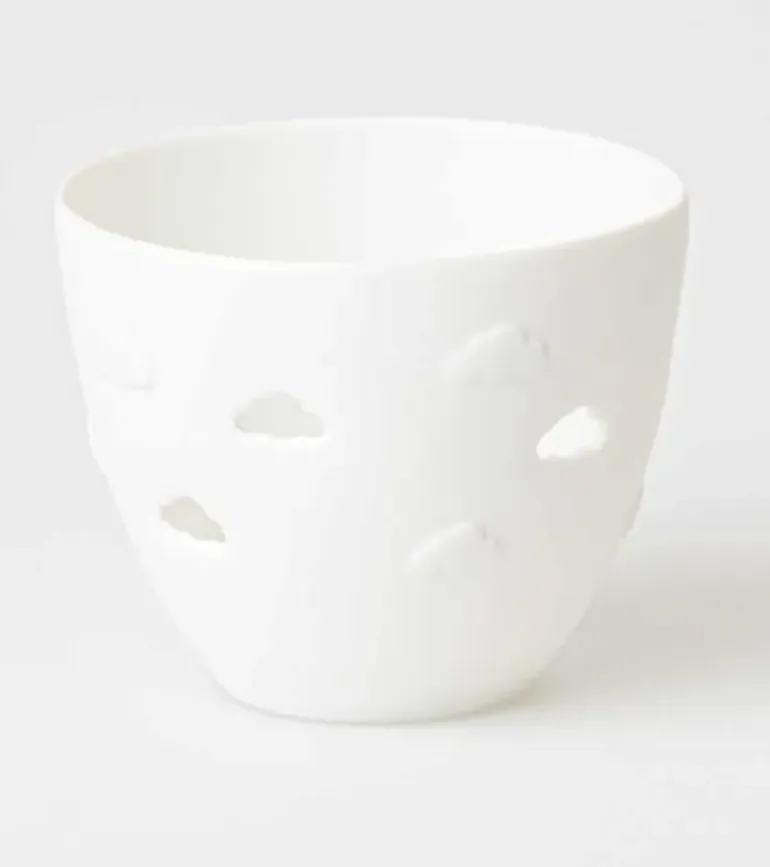 Poesi stage, Engel med måne, Hvidt porcelæn