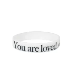 Silikone Armbånd: You Are Loved, Hvid