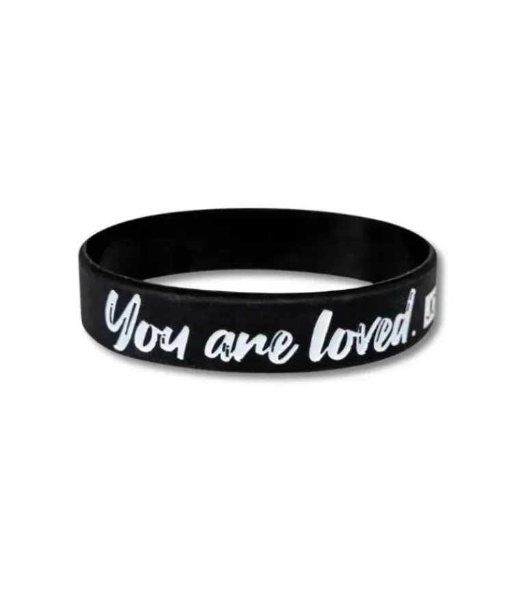 Silikone Armbånd: You Are Loved, Sort