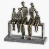 Skulptur: Familien har hjemstad i hjertet, metal, 26 cm
