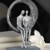 Skulptur, Par i Kærligheds cirkel, 30 cm